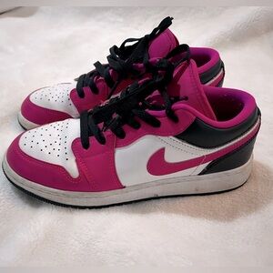 Nike Fuchsia and White Air Jordans